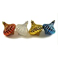 150 Blue, Gold, White and Red Glitter Shatterproof Onion Christmas Ornaments