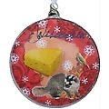 Pack of 6 State of Wisconsin Glass Disk Christmas Ornaments 4.5"