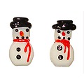 Club Pack of 72 Better Homes &amp; Gardens Glass Snowmen Pebbles #25654