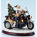 11" Battery Operated Musical Lighted Santa on Motorcycle Christmas Figure