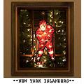 NHL NEW YORK ISLANDERS 2-in-1 Lighted Hockey Player Window or Yard Decoration