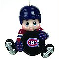 Pack of 2 NHL Montreal Canadiens Little Guy Hockey Player Christmas Ornaments