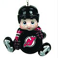 Pack of 2 NHL New Jersey Devils Little Guy Hockey Player Christmas Ornaments