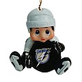 Pack of 2 NHL Tampa Bay Lightning Little Guy Hockey Player Christmas Ornaments