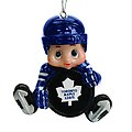 Pack of 2 NHL Toronto Maple Leafs Little Guy Hockey Player Christmas Ornaments
