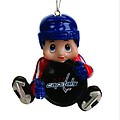 Pack of 2 NHL Washington Capitals Little Guy Hockey Player Christmas Ornaments