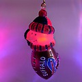 Pack of 4 Buffalo Bills 5" Light-Up Snowman Christmas Ornaments