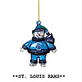 Pack of 10 NFL St. Louis Rams Crystal Snowman Christmas Ornaments