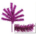 Club Pack of 72 Sparkling Fuschia Tinsel Christmas Craft Picks 7"