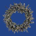 36" Pre-Lit Frosted Wistler Fir Artificial Christmas Wreath - Clear Dura Lights
