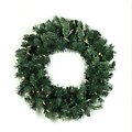 24" Pre-lit Natural Frasier Fir Artificial Christmas Wreath - Clear Dura Lights
