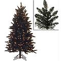 4.5' Pre-Lit Slim Black Ashley Spruce Artificial Christmas Tree - Clear Lights