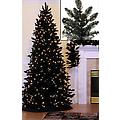 7.5' Pre-Lit Slim Black Ashley Spruce Artificial Christmas Tree - Clear Lights