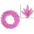 48" Pre-Lit Pink Ashley Spruce Christmas Wreath - Clear &amp; Pink Lights