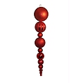 55" Red Commercial Size Shatterproof Christmas Ball Finial Ornament
