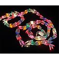 9' Christmas Light Garland with 300 Multi Mini Lights - White Wire