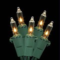 Set of 35 Clear Mini Christmas Lights - Green Wire