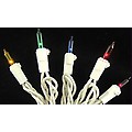 Set of 50 Multi Mini Christmas Lights - White Wire