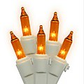 Set of 150 Heavy-Duty Amber Mini Christmas Lights - White Wire Connect 6