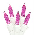 Set of 70 LED Pretty in Pink M5 Mini Christmas Lights - White Wire
