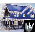 Set of 70 LED Polar White M5 Icicle Christmas Lights - White Wire