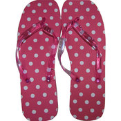 Marc Gold Ladies Flip Flop Pink Polka Dot Print -