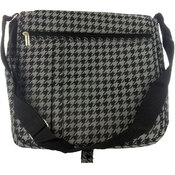Marc Gold Black/Silver Houndstooth Messenger Bag