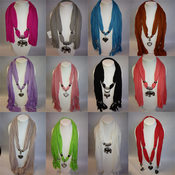 Marc Gold Fashion Scarf Necklace in Assorted Color