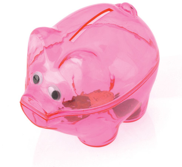 Wholesale Translucent Piggy Savings Banks(72x$0.69)