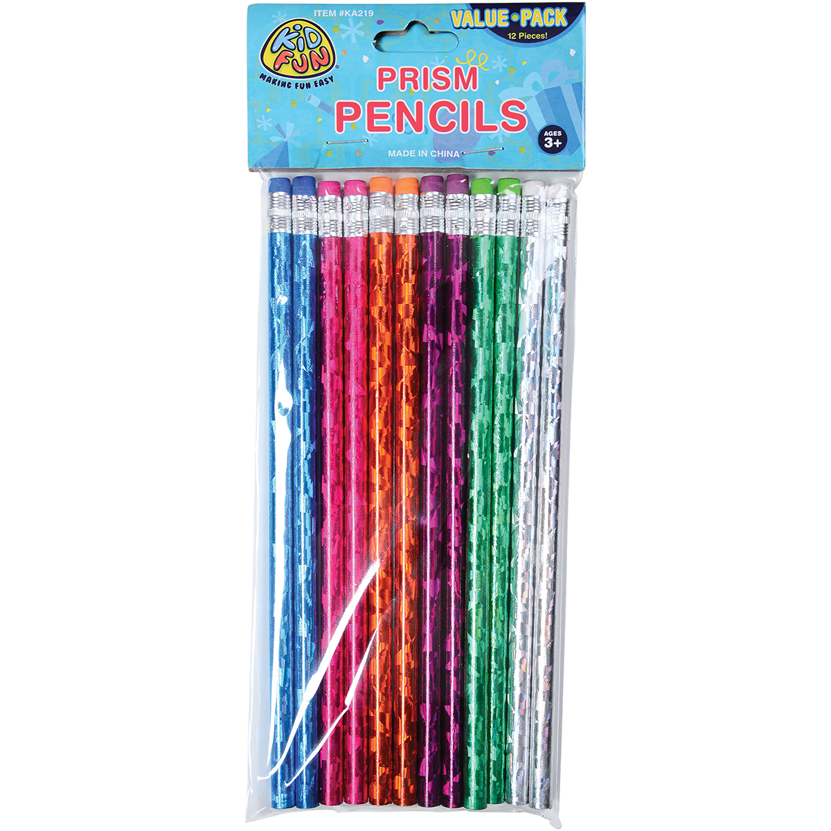 Wholesale 2 Pencils 12 Count, Assorted Prism Colors DollarDays