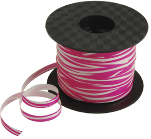 Wholesale Pink Zebra Print Curling Ribbon(10x.66)