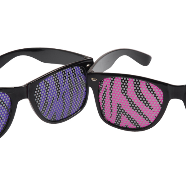 Wholesale Neon Zebra Print Glasses (SKU 1904193) DollarDays