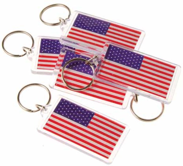 Wholesale American Flag Key Chains (SKU 1905460) DollarDays