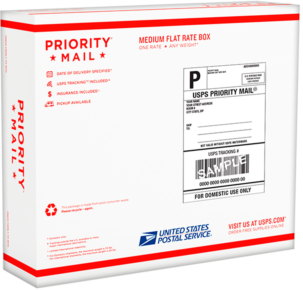 usps priority mail medium flat rate box size