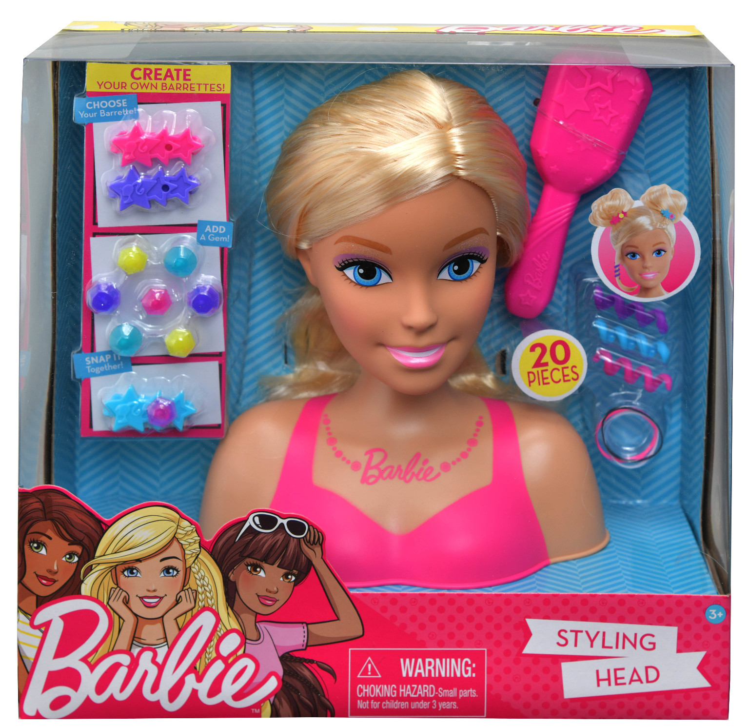 Wholesale Barbie Doll Styling Head 20 Pieces Ages 3