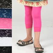 Angelina Girl's Footless Tights with Lace