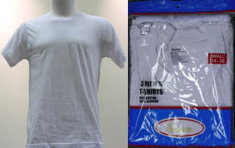 Wholesale Men's White V-Neck T-Shirt Size XXL(72x.58)