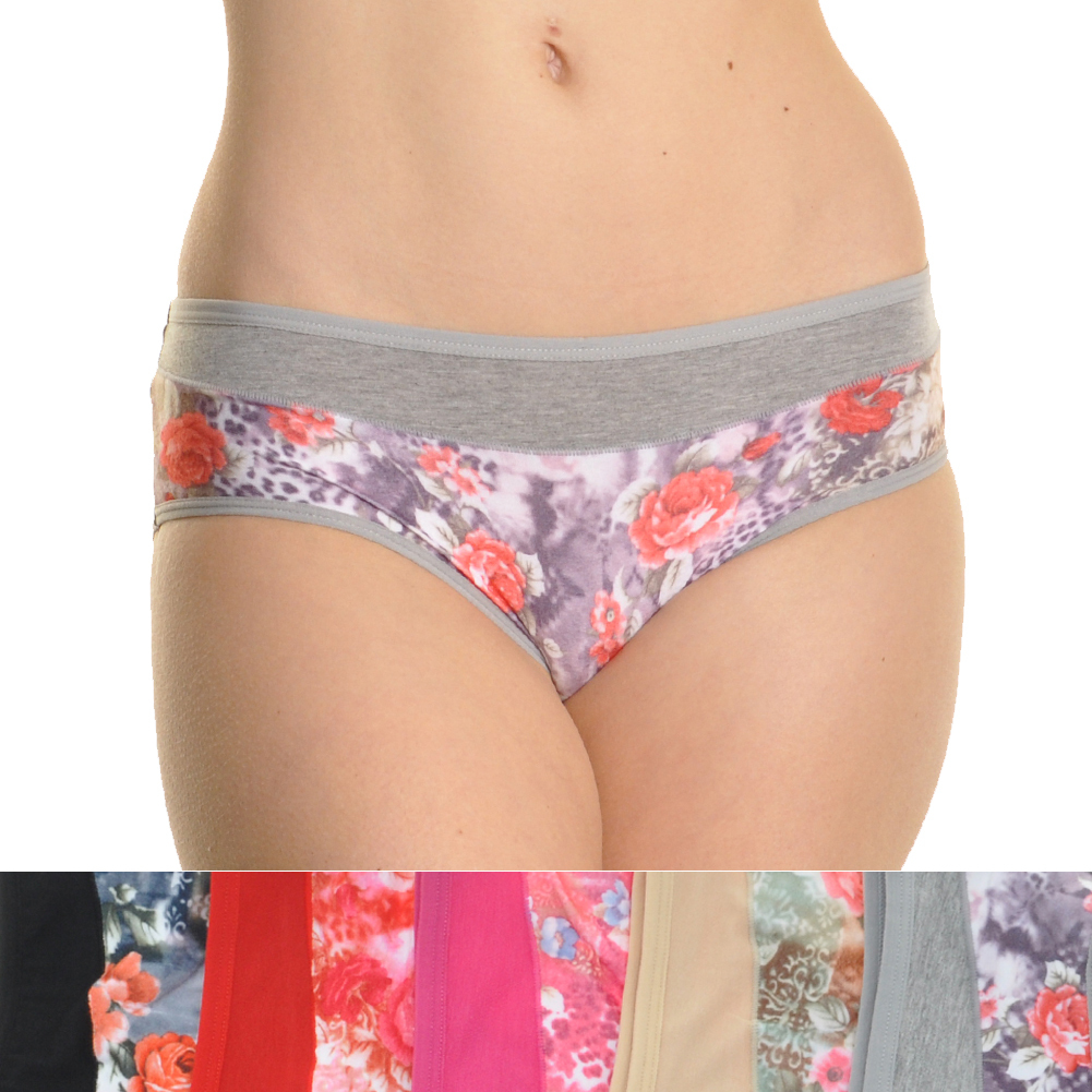 Wholesale Ladies Flower Print Brief Panties (SKU 1877107) DollarDays