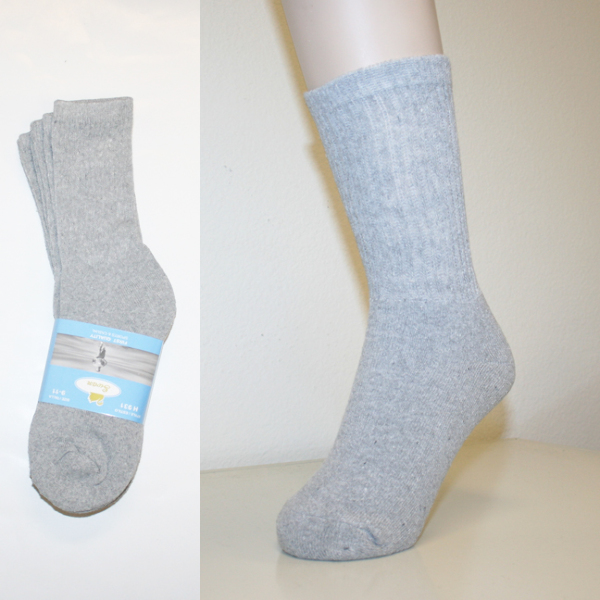 Wholesale Swan Grey Crew Socks Size 9-11(60xalt=