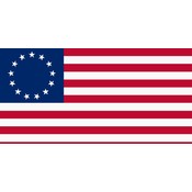 Perma-Nyl 3'x5' Nylon First Stars And Stripes Flag