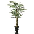 8' Realistic Silk Areca Palm Tree with Planter