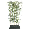8' Silk Bamboo Tree Screen with Wood Planter