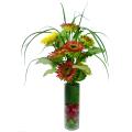 Sunflowers in Glass Container