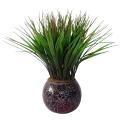Grass in Red &amp; Brown Mosaic Vase - Set of 2 Units