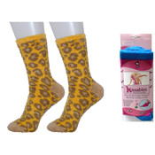 Lavender & Aloe Infused Chenille Socks- Yellow Lavender & Aloe Infused Chenille Socks- Yellow