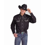Retro Western Shirt - Black  3XL