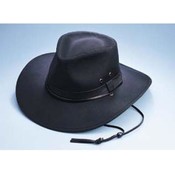 Suede Outback Hat - Black