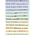Multi Color Wood/Metal Bead Necklaces