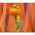 4" Orange Pumpkin on Candy Pop