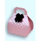 Satin Pink Mini Purse Favor Boxes